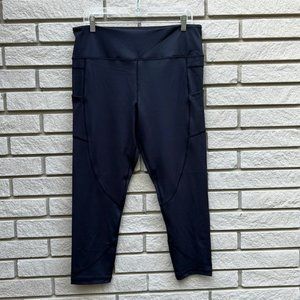 Zyia Black Pocket Crop Leggings - Size 20 - NWOT